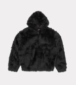 VESTE À CAPUCHE EN FOURRURE CORTEIZ NOIR