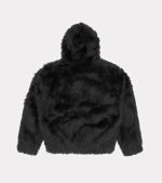 VESTE À CAPUCHE EN FOURRURE CORTEIZ NOIR